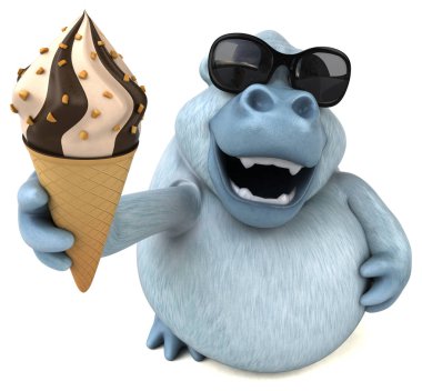  çizgi film karakteri holding dondurma 