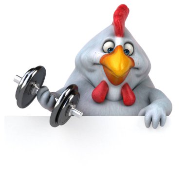 çizgi film karakteri holding halter  