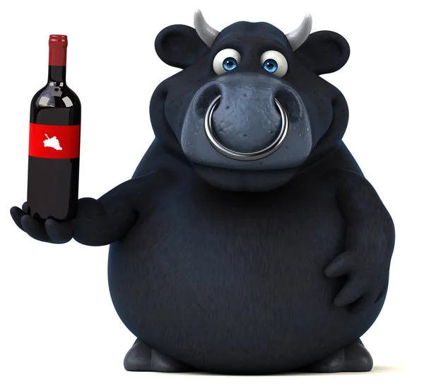 Seriefiguren håller vin — Stockfoto