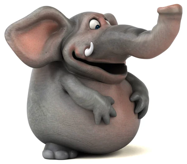 재미 있는 회색 코끼리 — 스톡 사진