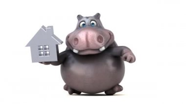 komik karikatür hippo çalıştıran