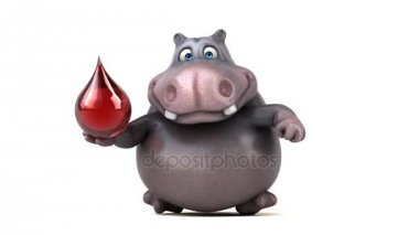 komik karikatür hippo çalıştıran