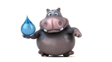 komik karikatür hipopotam