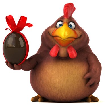 çizgi film karakteri holding Paskalya yortusu yumurta