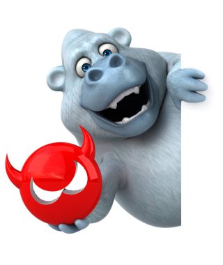 çizgi film karakteri ile virüs