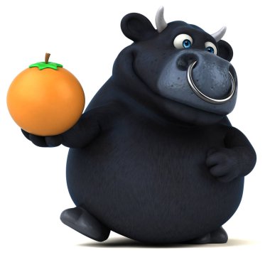 çizgi film karakteri turuncu holding 