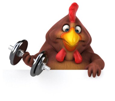 çizgi film karakteri holding halter  