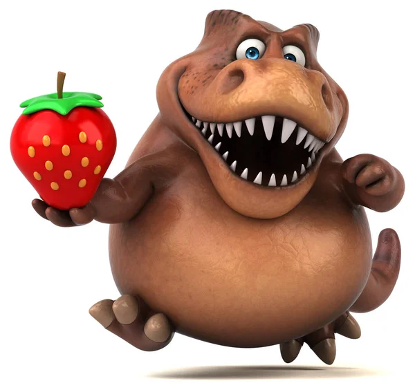 cartoon character holding strawberry