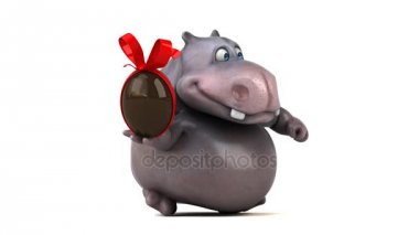 komik karikatür hipopotam