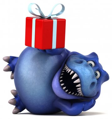 çizgi film karakteri holding Hediyelik  