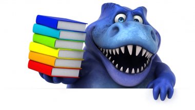  kitap tutan çizgi film karakteri