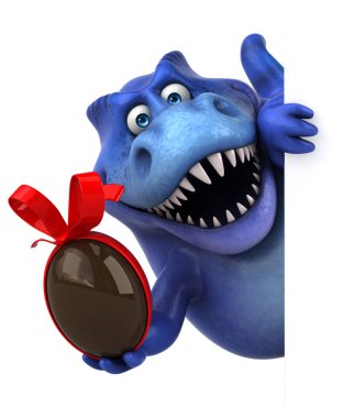 çizgi film karakteri holding Paskalya yortusu yumurta