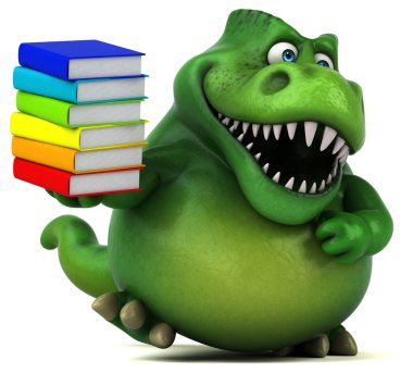  kitap tutan çizgi film karakteri