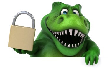 çizgi film karakteri holding asma kilit