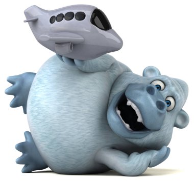 çizgi film karakteri holding uçak 