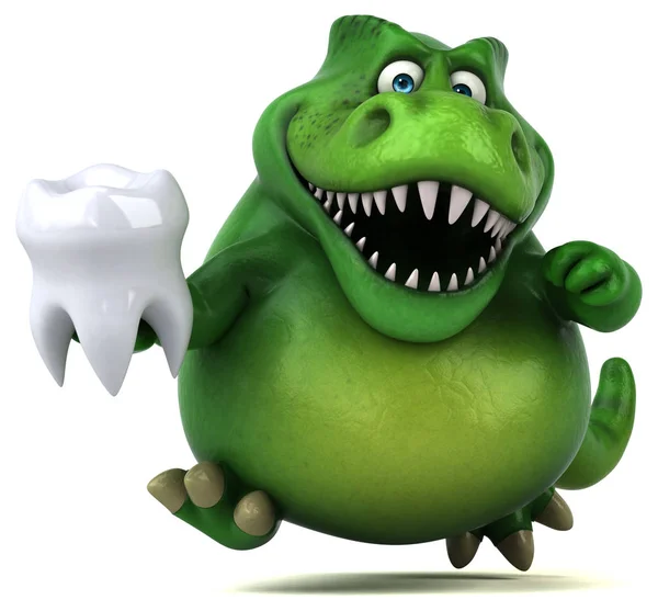 Cartoon character  with tooth — Stock Photo, Image