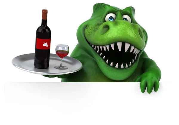 Seriefiguren håller vin — Stockfoto