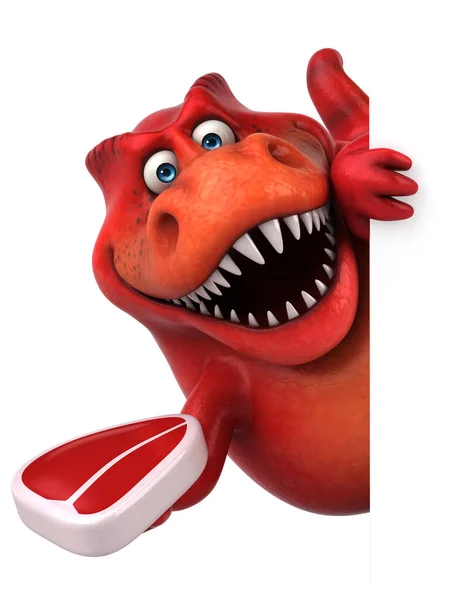 Seriefiguren hålla kött — Stockfoto
