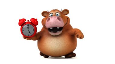  çizgi film karakteri holding saat 