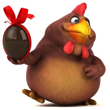 çizgi film karakteri holding Paskalya yortusu yumurta