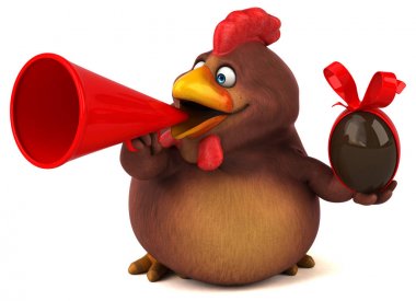 çizgi film karakteri holding Paskalya yortusu yumurta