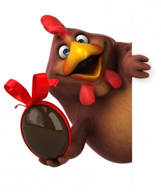 çizgi film karakteri holding Paskalya yortusu yumurta