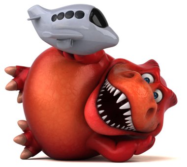 çizgi film karakteri holding uçak 