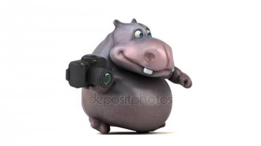 komik karikatür hippo çalıştıran     