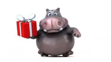 komik karikatür hippo çalıştıran 