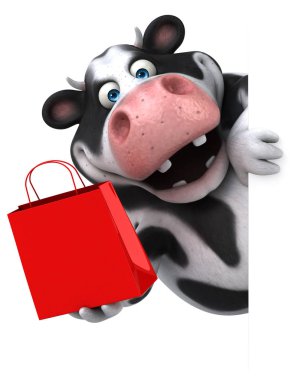 Çanta ile eğlenceli inek