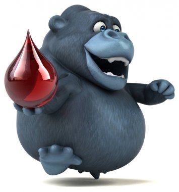 Komik çizgi film karakteri ile damla 