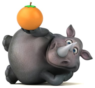 Meyve ile eğlenceli çizgi film karakteri 