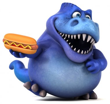 Komik çizgi film karakteri ile sosisli 