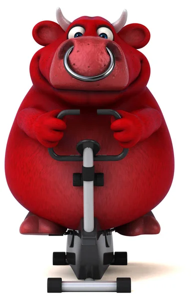 Personaje de dibujos animados en bicicleta —  Fotos de Stock