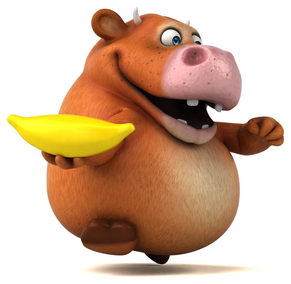 Прикольный персонаж мультфильма с фруктами — стоковое фото