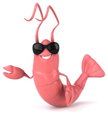 Eğlenceli sevimli karides