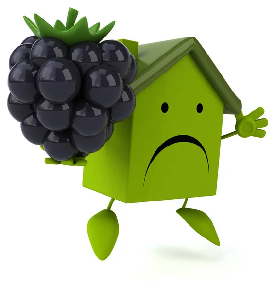 Fun cartoon character with fruit — Stock Photo, Image