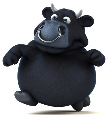 Eğlenceli siyah boğa 