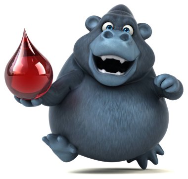 Komik çizgi film karakteri ile damla 