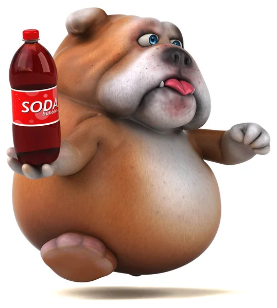 Personnage de dessin animé avec soda — Photo