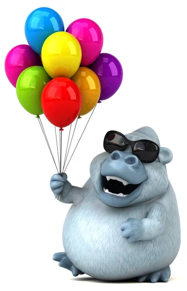 Seriefiguren med ballonger — Stockfoto