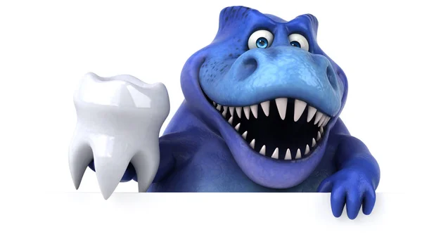 Cartoon character  with tooth — Stock Photo, Image