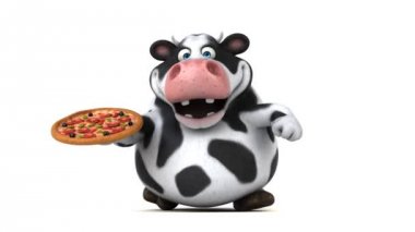 çizgi film karakteri pizza holding 