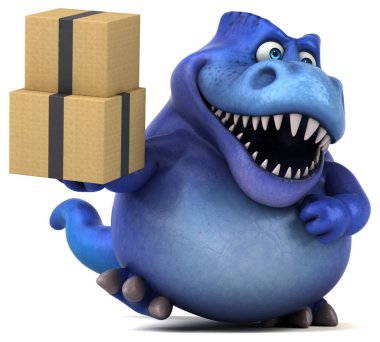  kutuları tutarak çizgi film karakteri