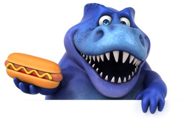 çizgi film karakteri hotdog holding