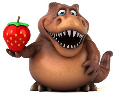 Eğlenceli Trex holding çilek