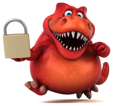 çizgi film karakteri holding asma kilit