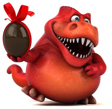 çizgi film karakteri holding Paskalya yortusu yumurta 