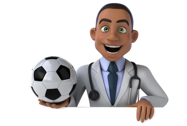 Doctor holding ball — Stock Photo, Image