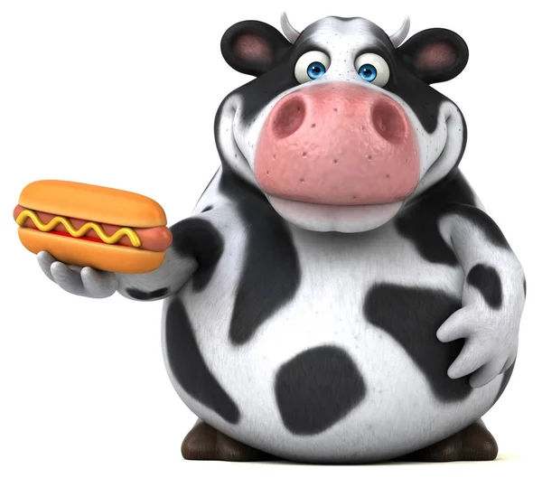 Personaje de dibujos animados celebración hotdog — Foto de Stock